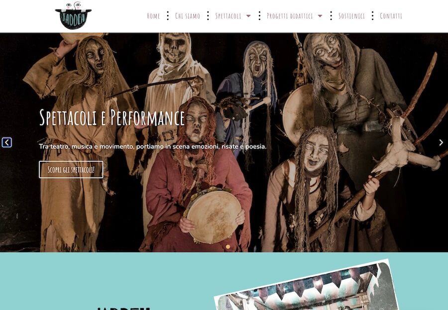 Sito web realizzato da Alessandro Tei per Compagnia Jaddeh APS
