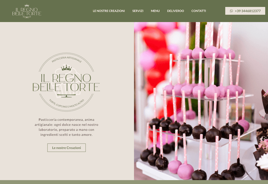 Sito web realizzato da Alessandro Tei per Il Regno delle Torte