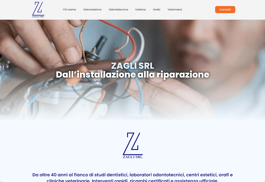 Sito web realizzato da Alessandro Tei per Zagli srl