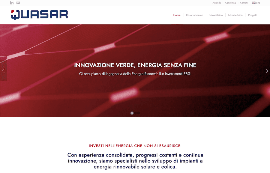 Sito web realizzato da Alessandro Tei per Quasar srl