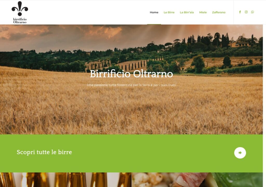 Sito web realizzato da Alessandro Tei per Birrificio Oltrarno