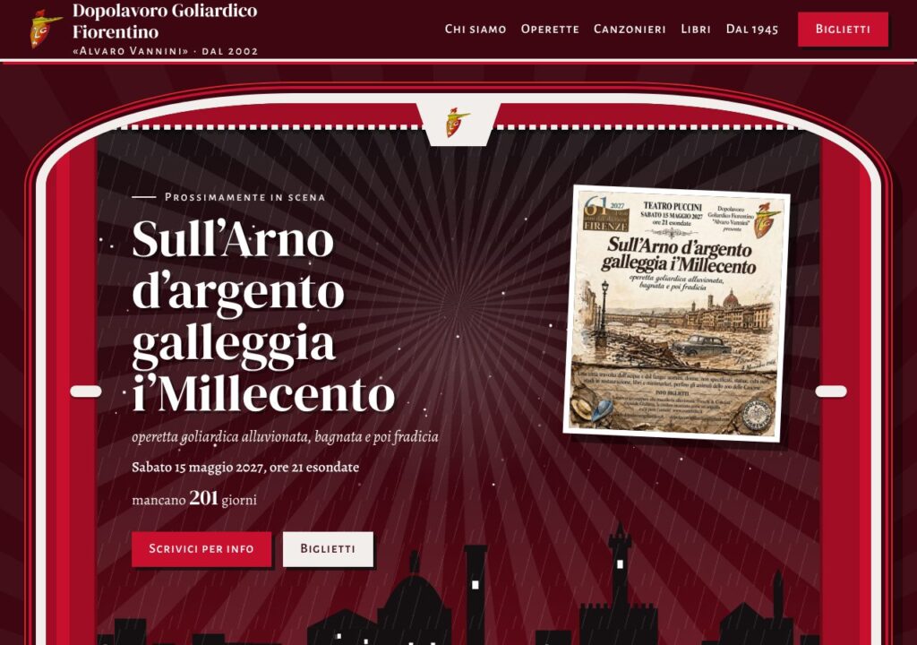 Sito web realizzato da Alessandro Tei per Dopolavoro Goliardico Fiorentino