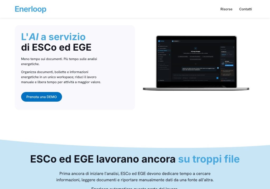 Sito web realizzato da Alessandro Tei per Enerloop