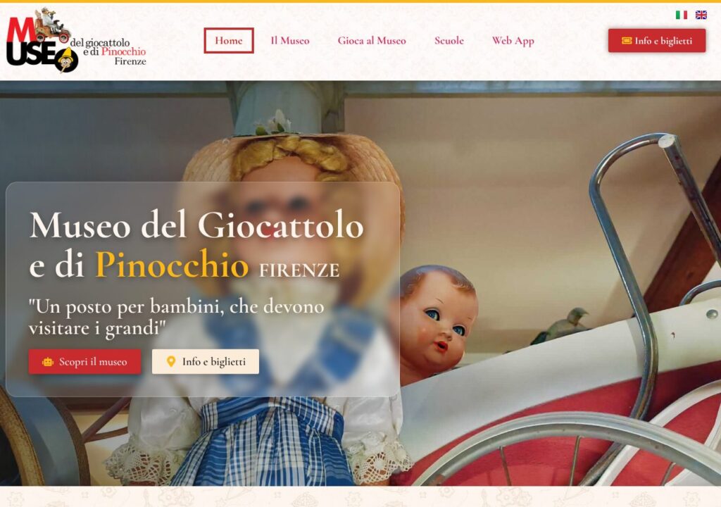 Sito web realizzato da Alessandro Tei per Museo del Giocattolo e di Pinocchio